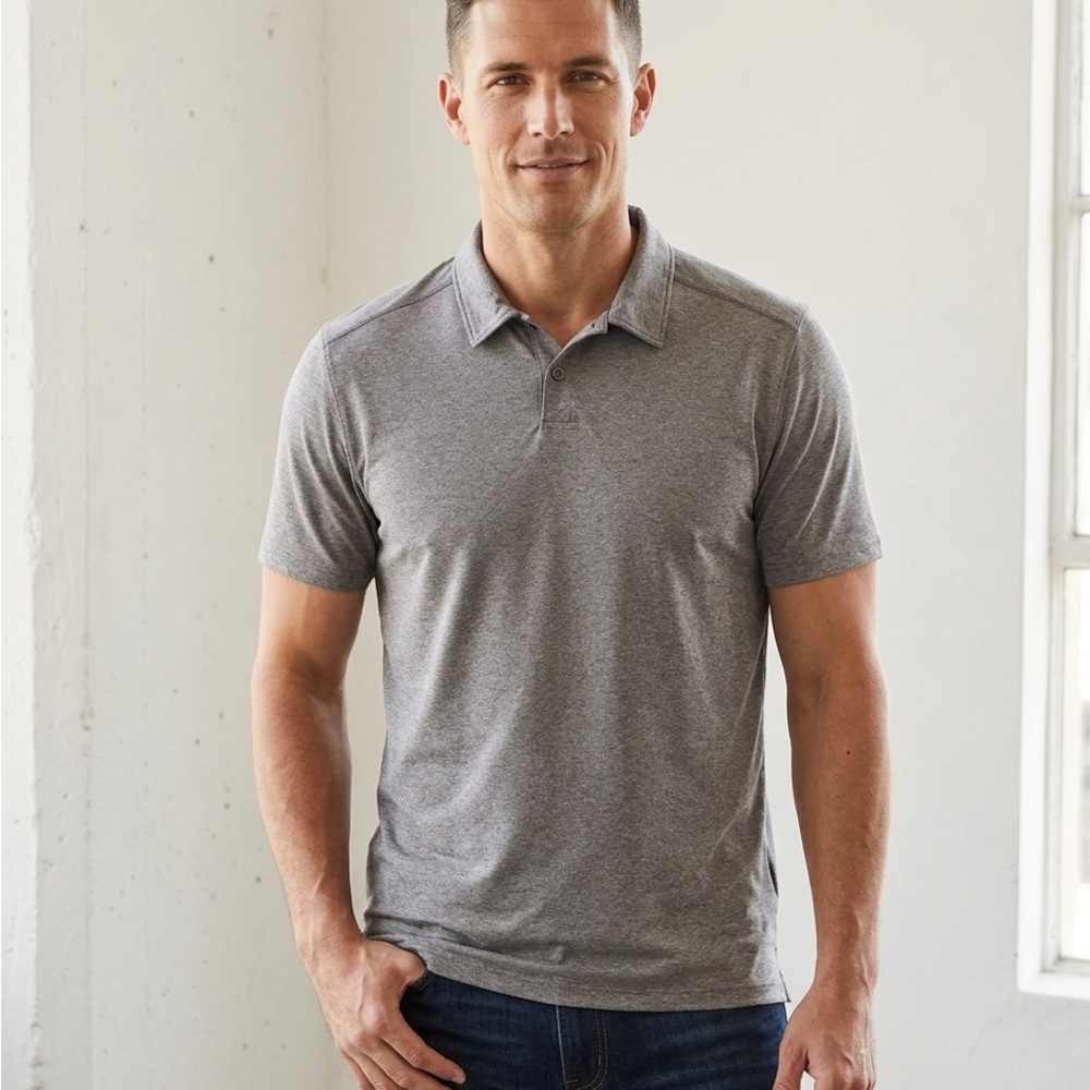 Men's Oakley Heather Green Polo Shirt
